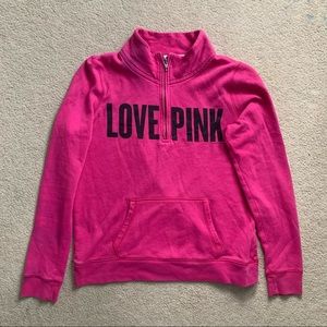 Medium Victoria’s Secret PINK Fuchsia Quarter-Zip